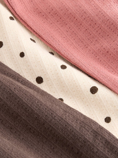 Neutral Wide Leg Trousers 3 Pack (3mths-7yrs) image 6