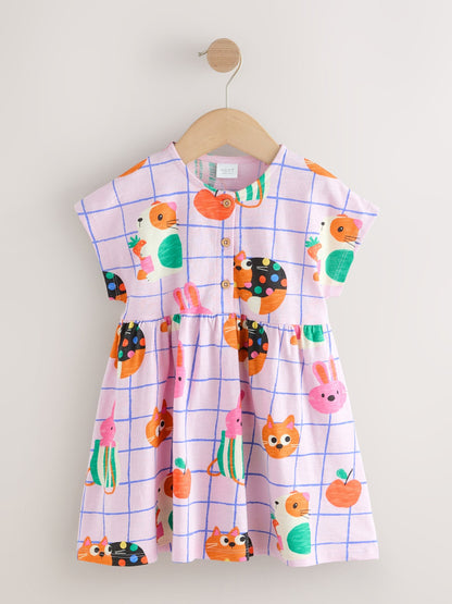 Pink Pets Jersey Dress (3mths-7yrs) image 4