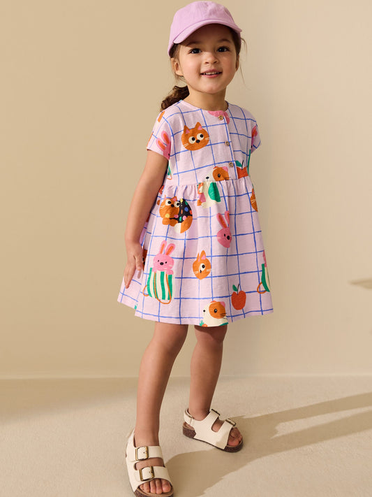 Pink Pets Jersey Dress (3mths-7yrs) image 1