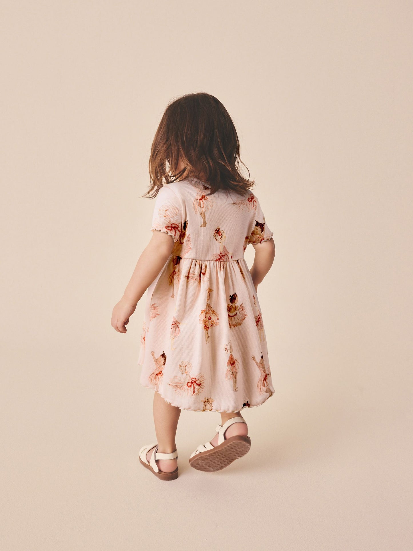 Pink Ballerina Short Sleeve Ribbed Dress (3mths-7yrs) image 3