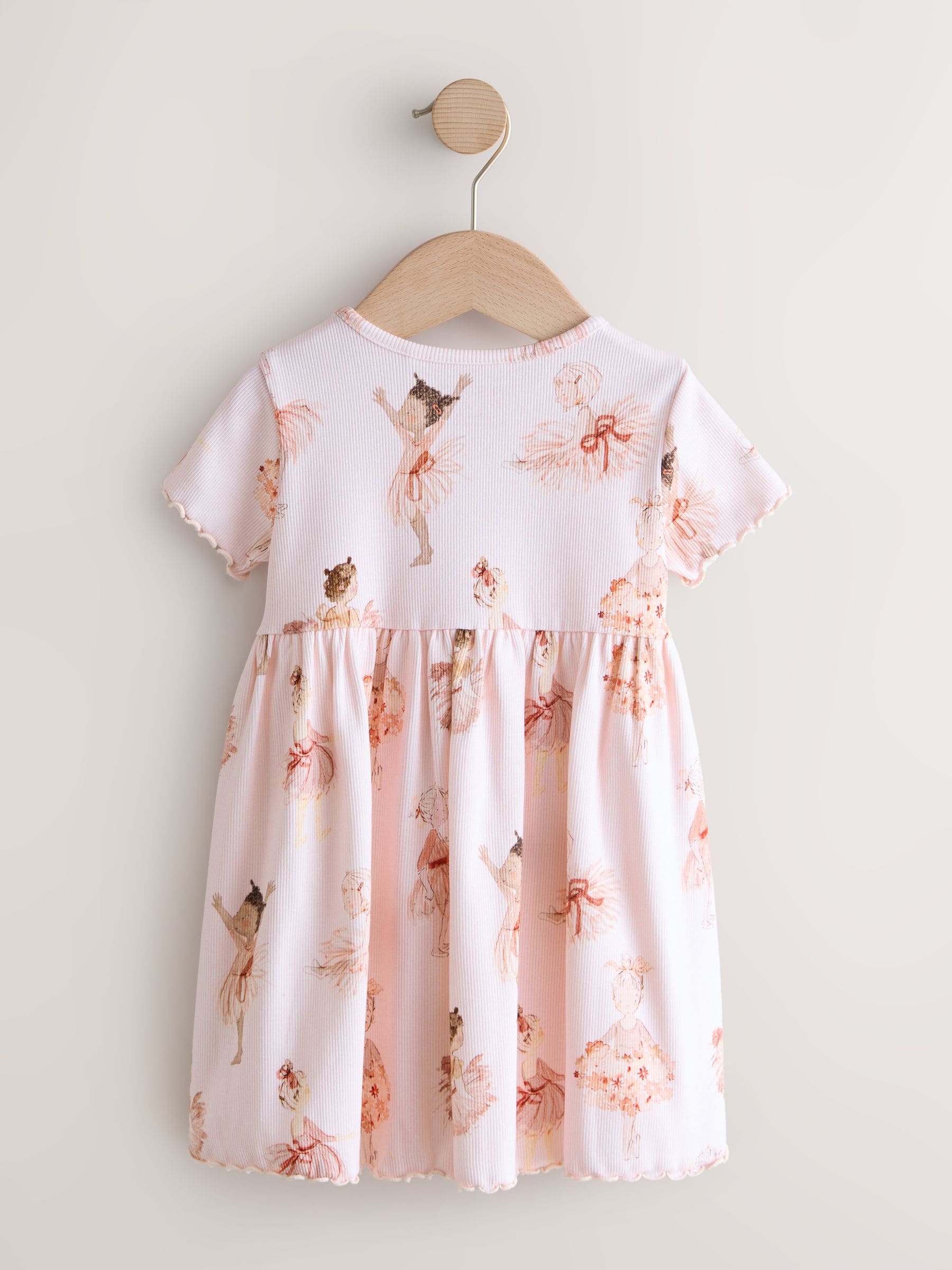 Pink Ballerina Short Sleeve Ribbed Dress (3mths-7yrs) image 5