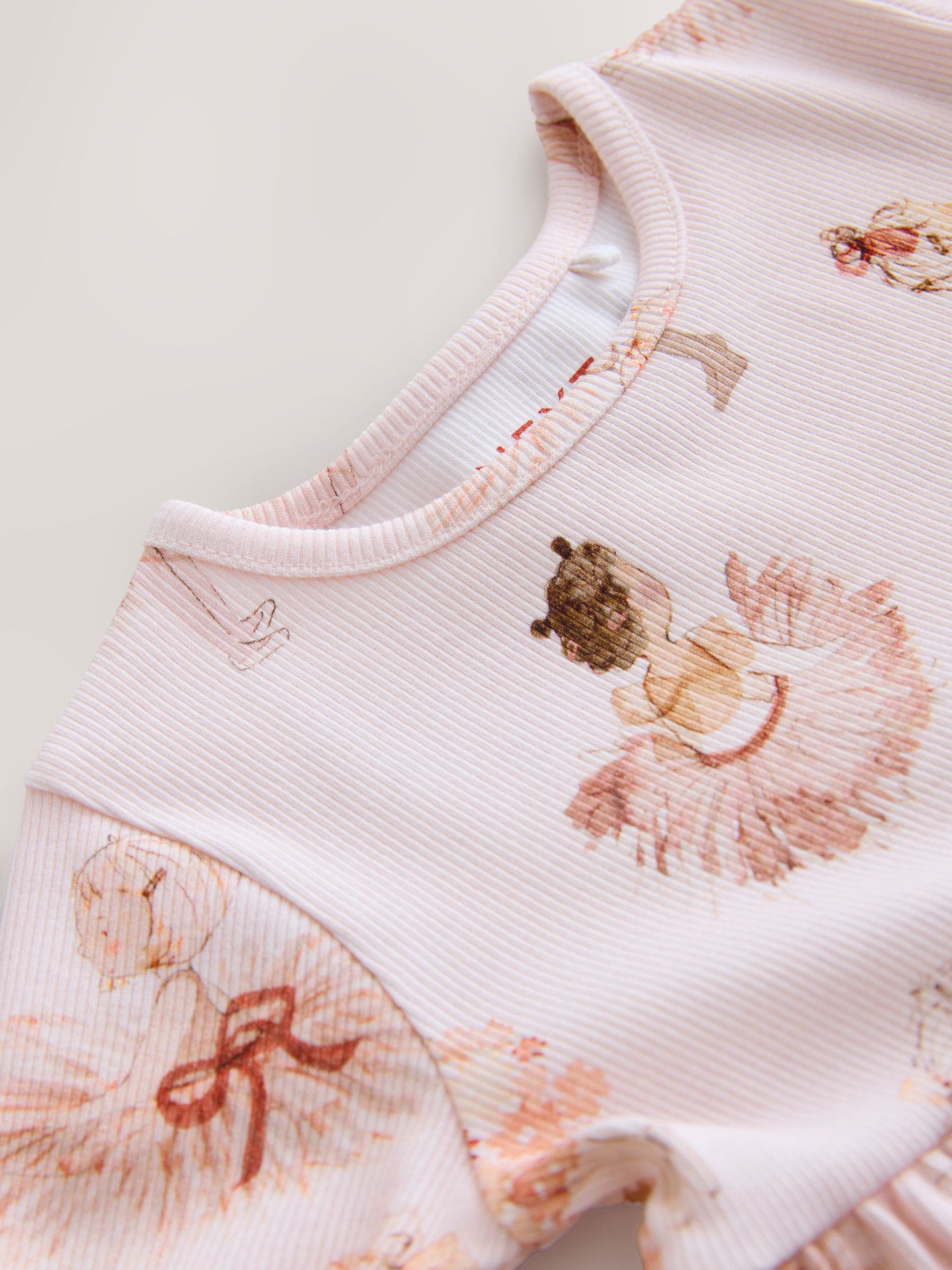 Pink Ballerina Short Sleeve Ribbed Dress (3mths-7yrs) image 6