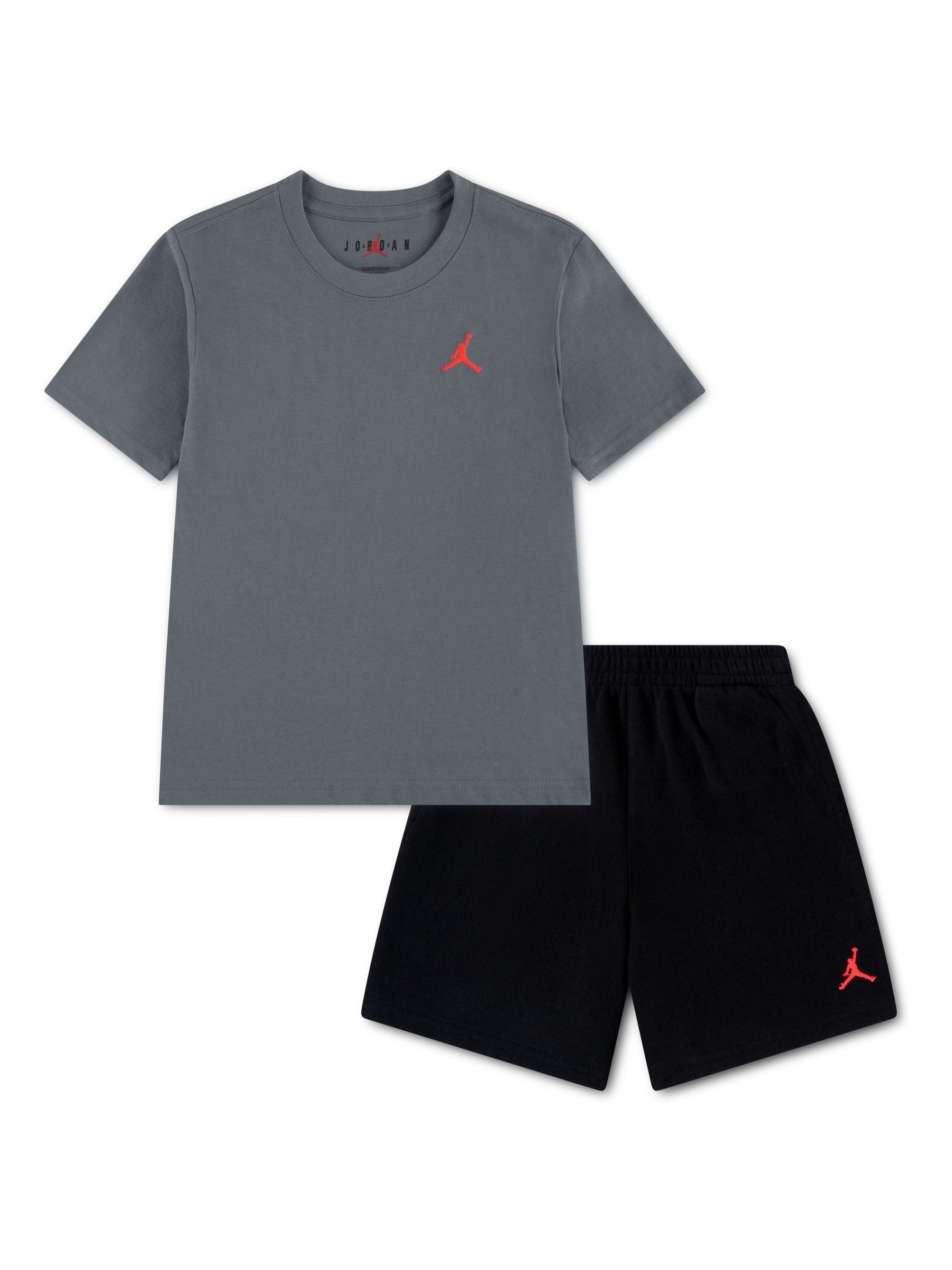 Dsiney Kidz - Jordan Black Smoke Grey University Air Brooklyn Essentials Top & Short Set image 1