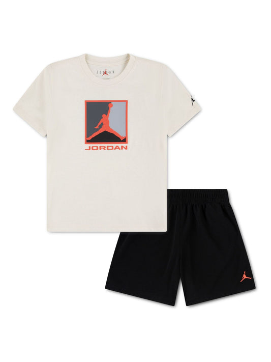 Jordan Pale Ivory Black Brooklyn Mesh Top & Short Sets image 1