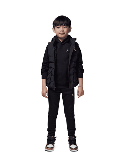 Jordan Black Little Brooklyn Overhead Hoodie And Joggers Tracksuit image 1