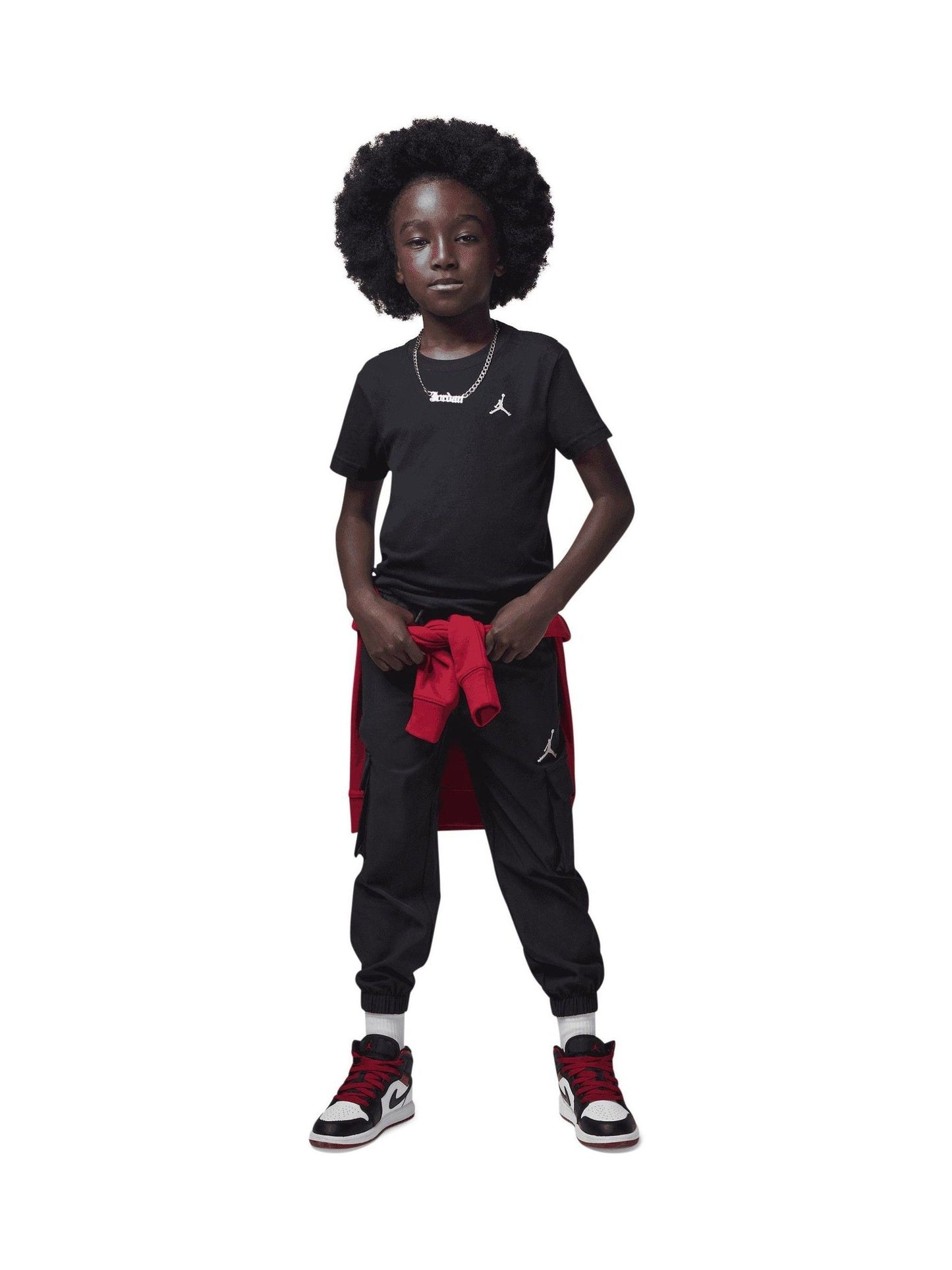 Jordan Black Little Jumpman Air Embroidered T-Shirt image 1