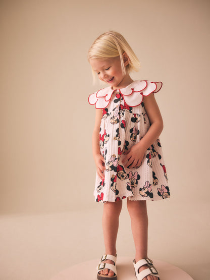 Red Minnie Collared Disney Dress (3mths-7yrs) image 1