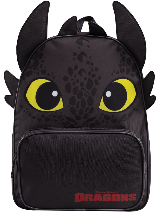 Character Black How To Train Your Dragon Toothless Backpack 3D Ears image 1
