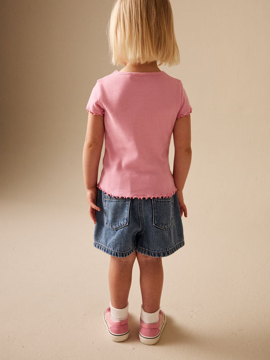 Pink Tomato Character Short Sleeve Ribbed T-Shirt (3mths-7yrs) image 2