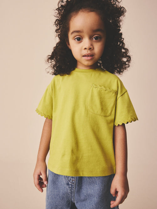 Green Short Sleeve Ric Rac Trim T-Shirt (3mths-7yrs) image 1