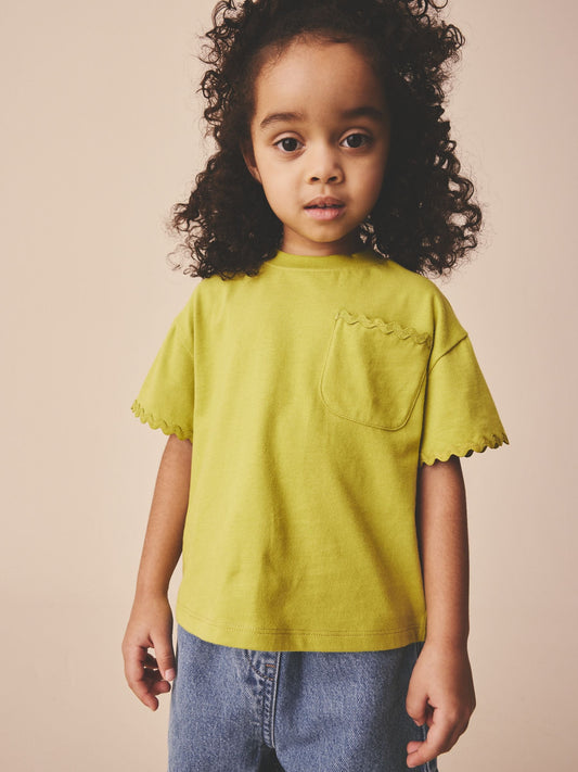 Green Short Sleeve Ric Rac Trim T-Shirt (3mths-7yrs) image 1