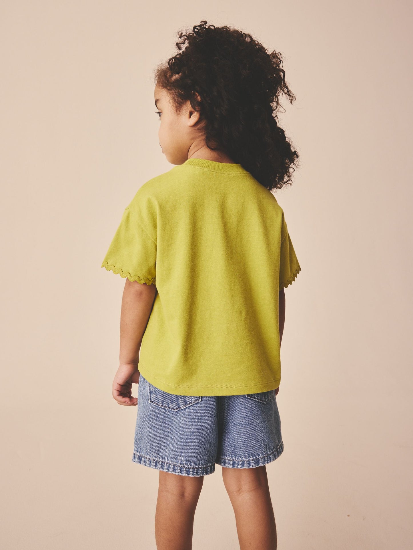 Green Short Sleeve Ric Rac Trim T-Shirt (3mths-7yrs) image 3