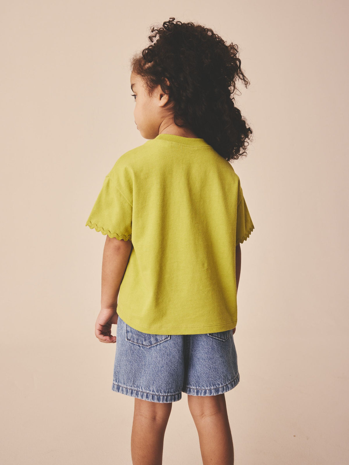 Green Short Sleeve Ric Rac Trim T-Shirt (3mths-7yrs) image 3