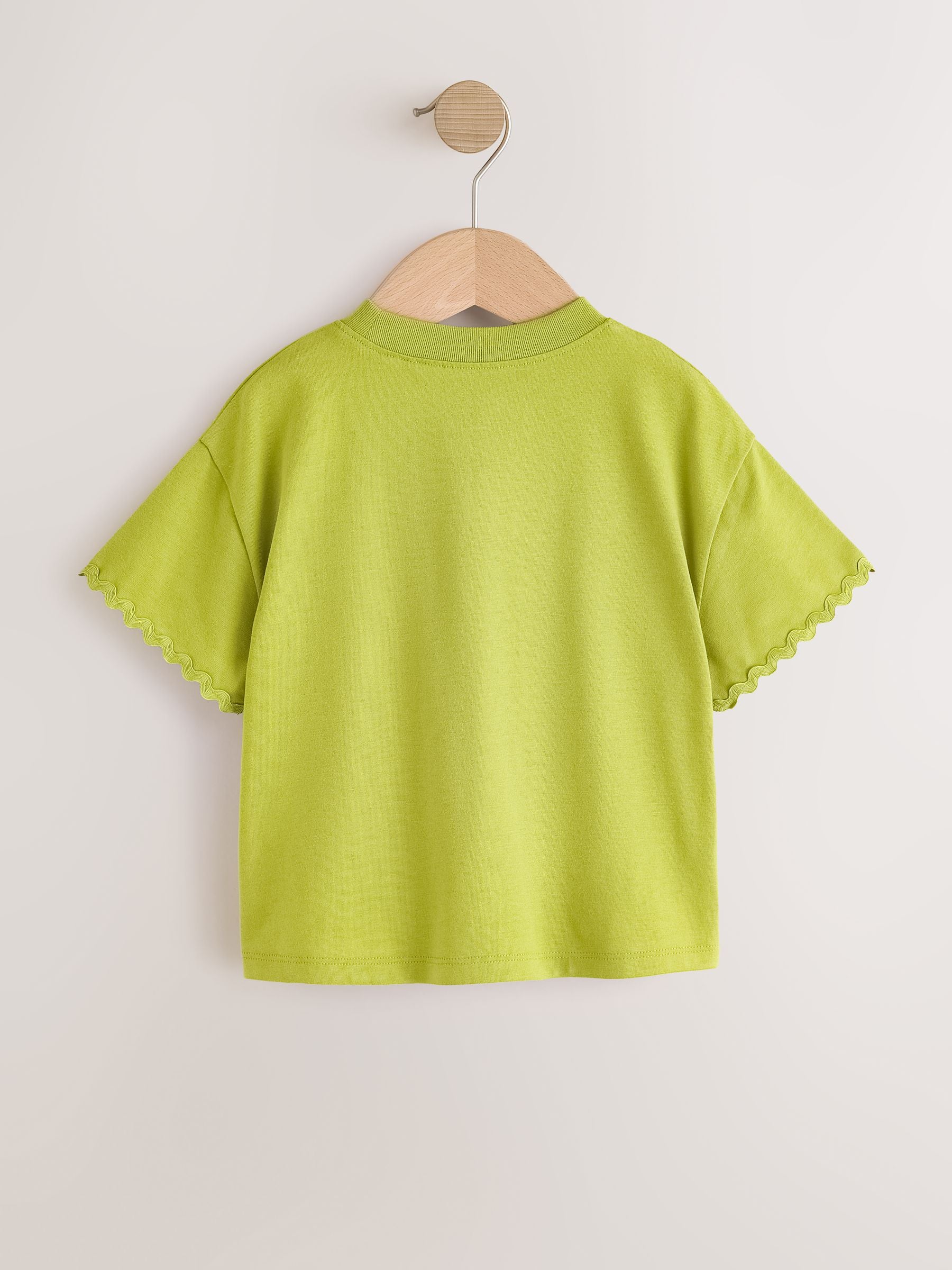 Green Short Sleeve Ric Rac Trim T-Shirt (3mths-7yrs) image 6