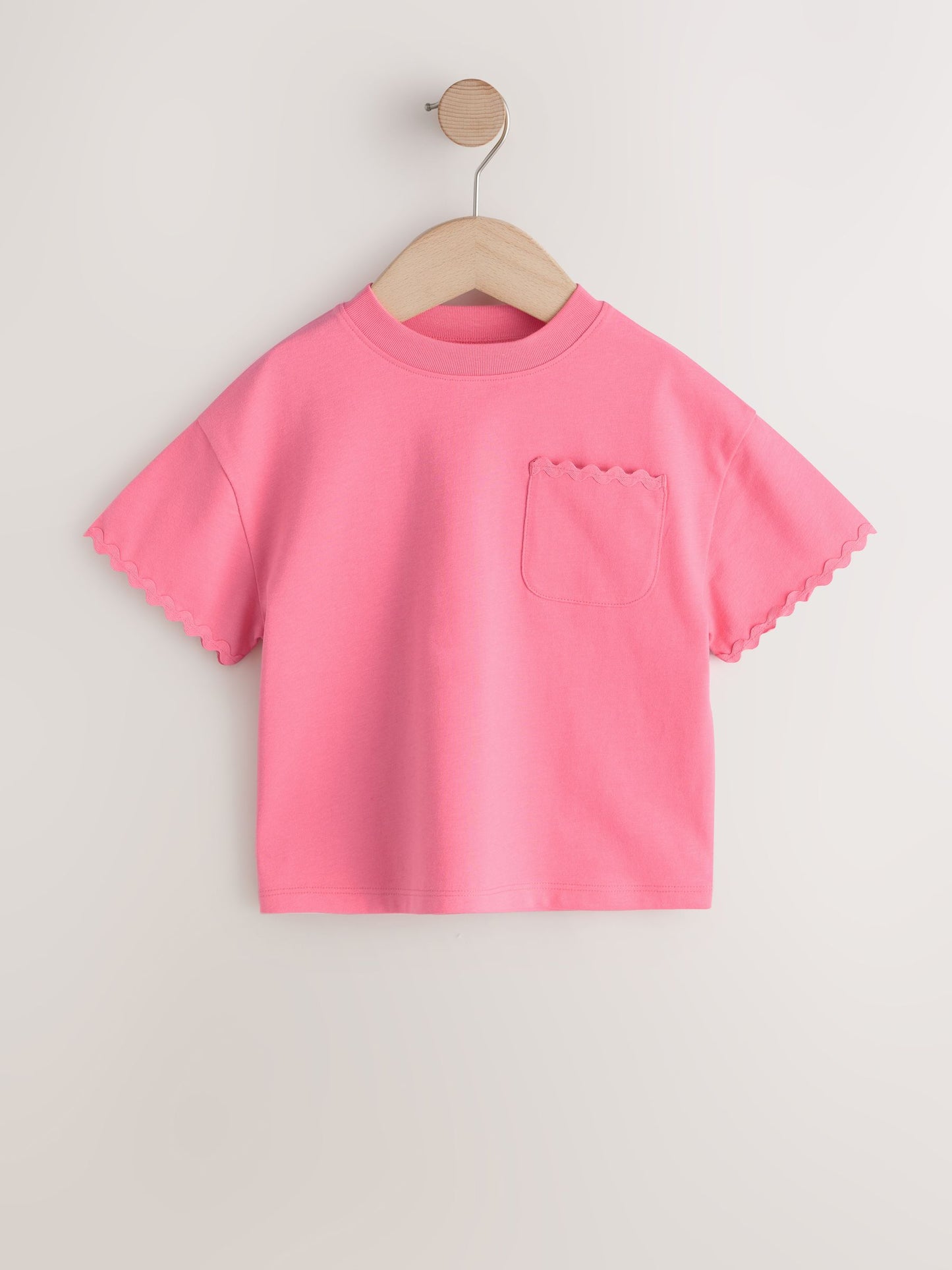 Pink Short Sleeve Ric Rac Trim T-Shirt (3mths-7yrs) image 5