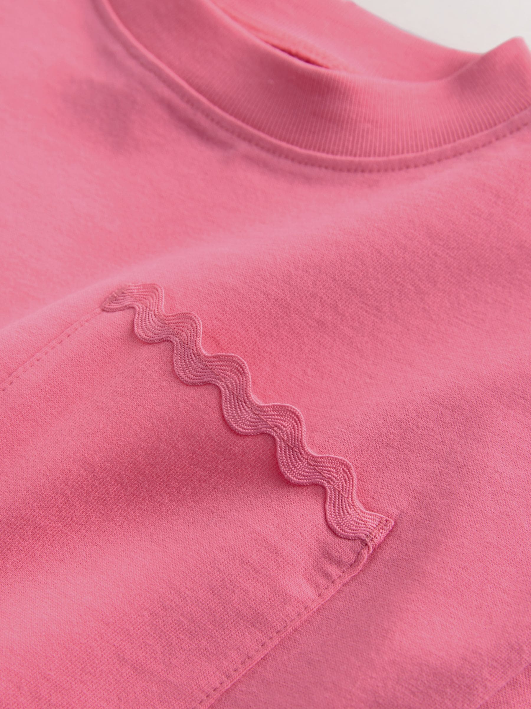 Pink Short Sleeve Ric Rac Trim T-Shirt (3mths-7yrs) image 6