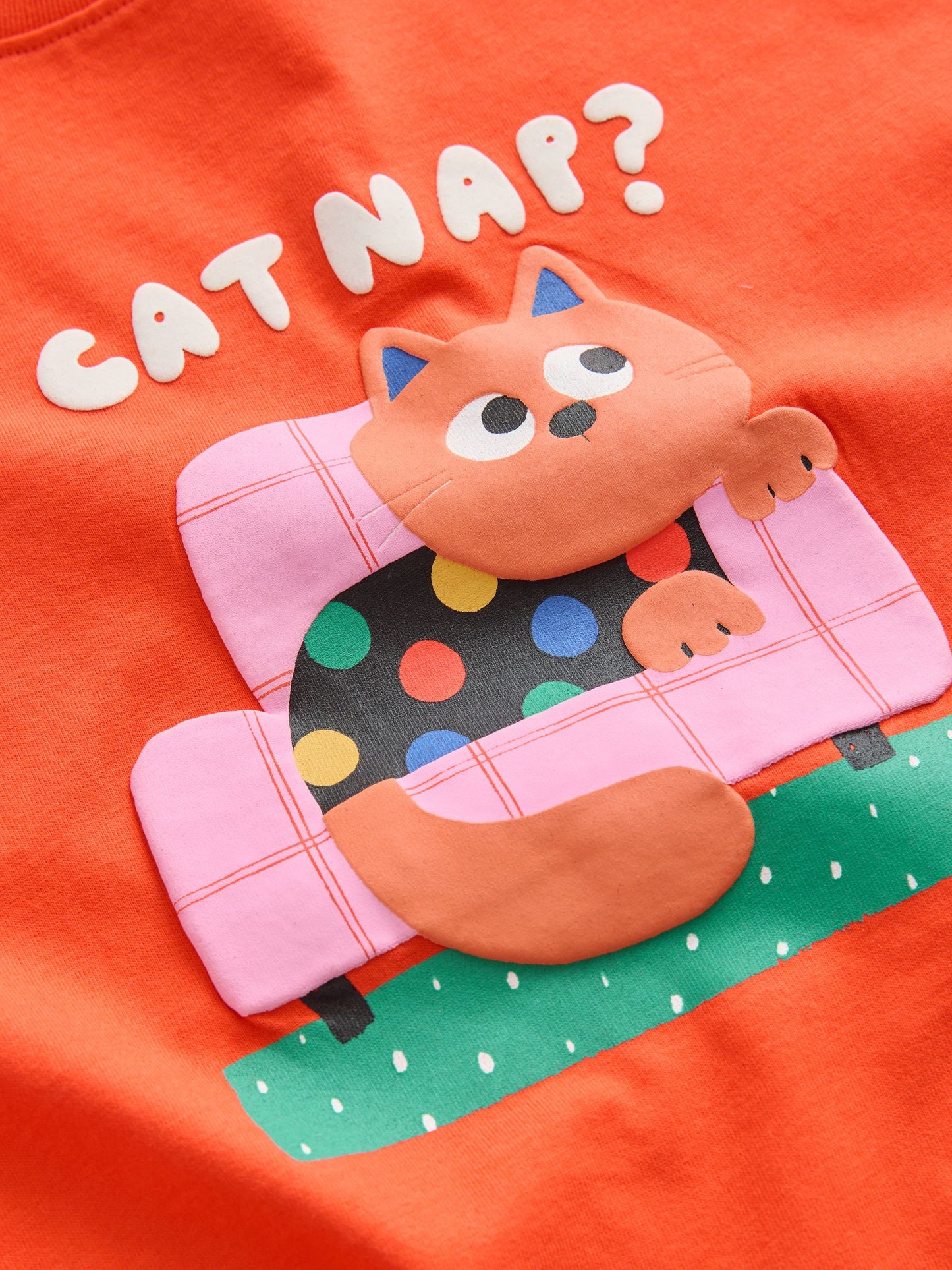 Orange Cat Short Sleeve T-Shirt (3mths-7yrs) image 8