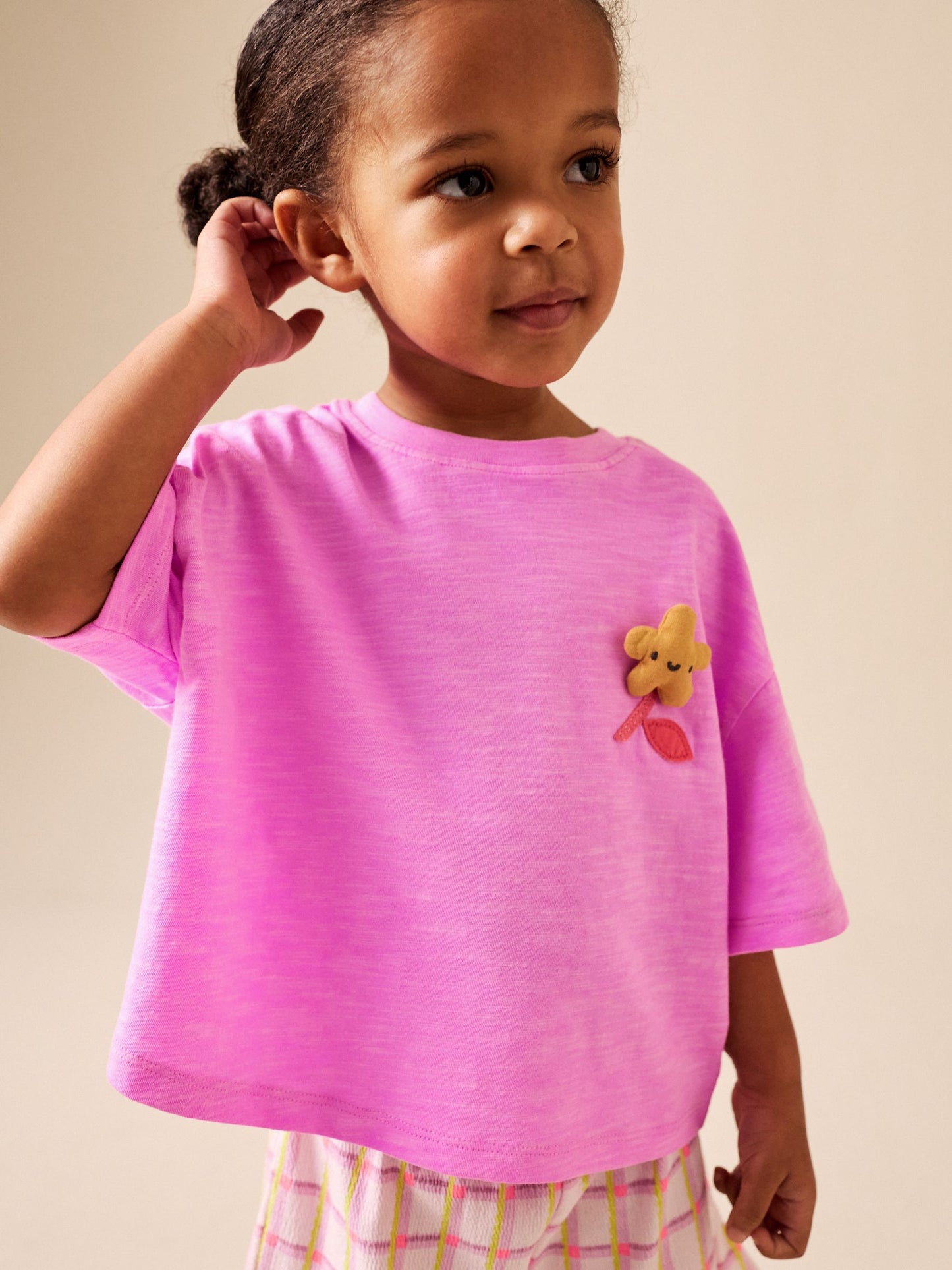 Pink Flower T-Shirt and Shorts Set (3mths-7yrs) image 3