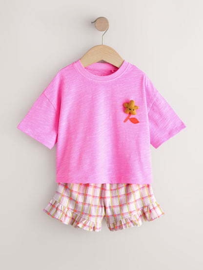 Pink Flower T-Shirt and Shorts Set (3mths-7yrs) image 5