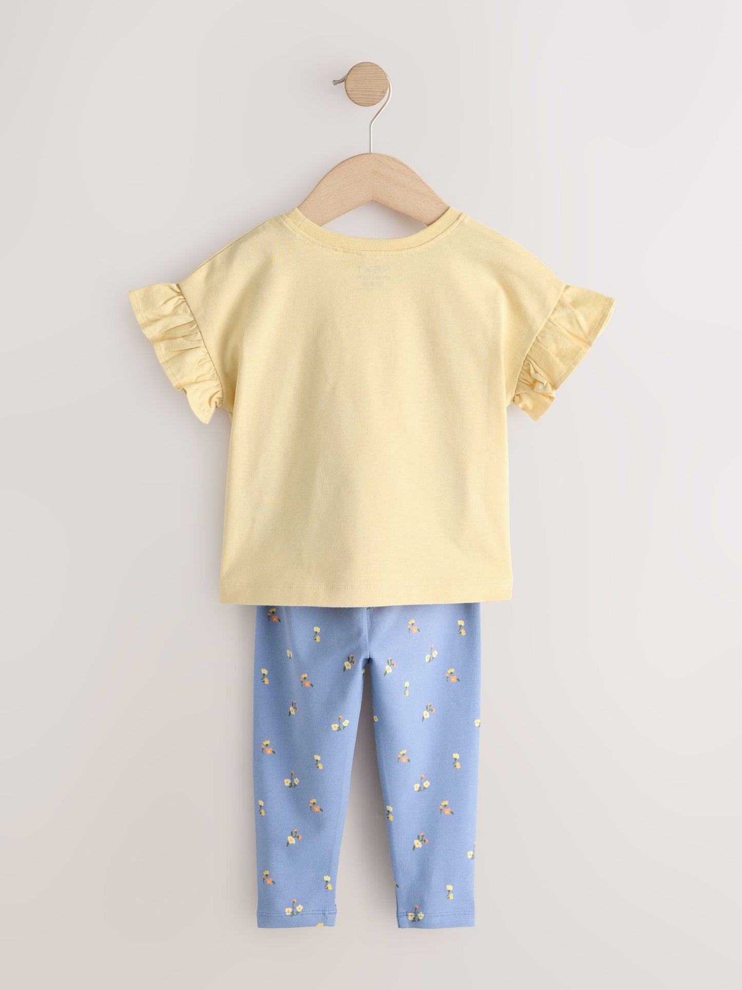 Yellow Padded Flower Short Sleeve T-Shirt and Leggings Set (3mths-7yrs) image 6