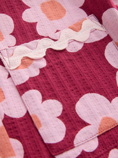 Pink/Plum Stampy Flower Short Sleeve Button Shirt and Shorts Set (3mths-7yrs) image 9