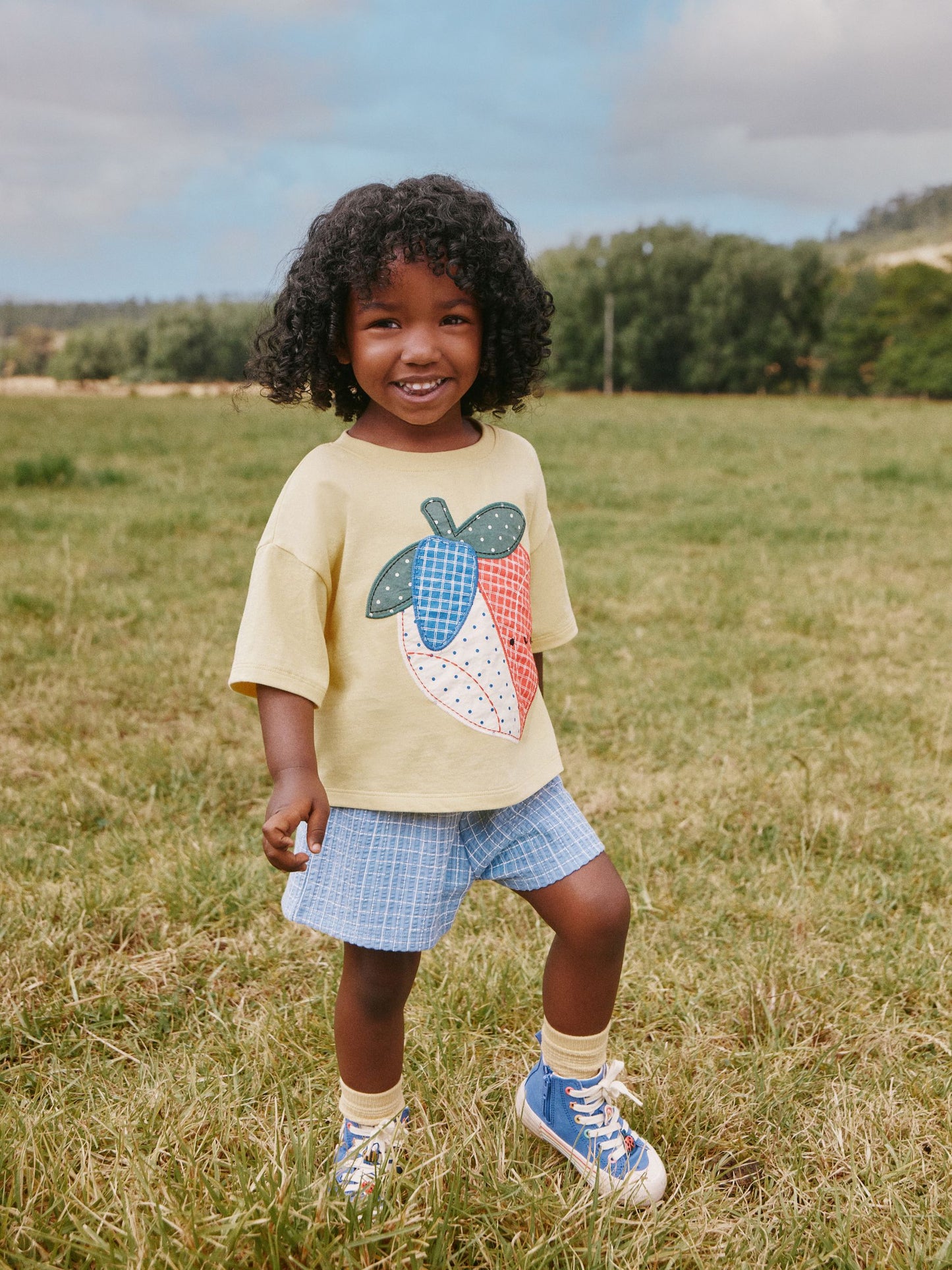 Yellow Strawberry T-Shirt And Shorts Set (3mths-7yrs) image 3