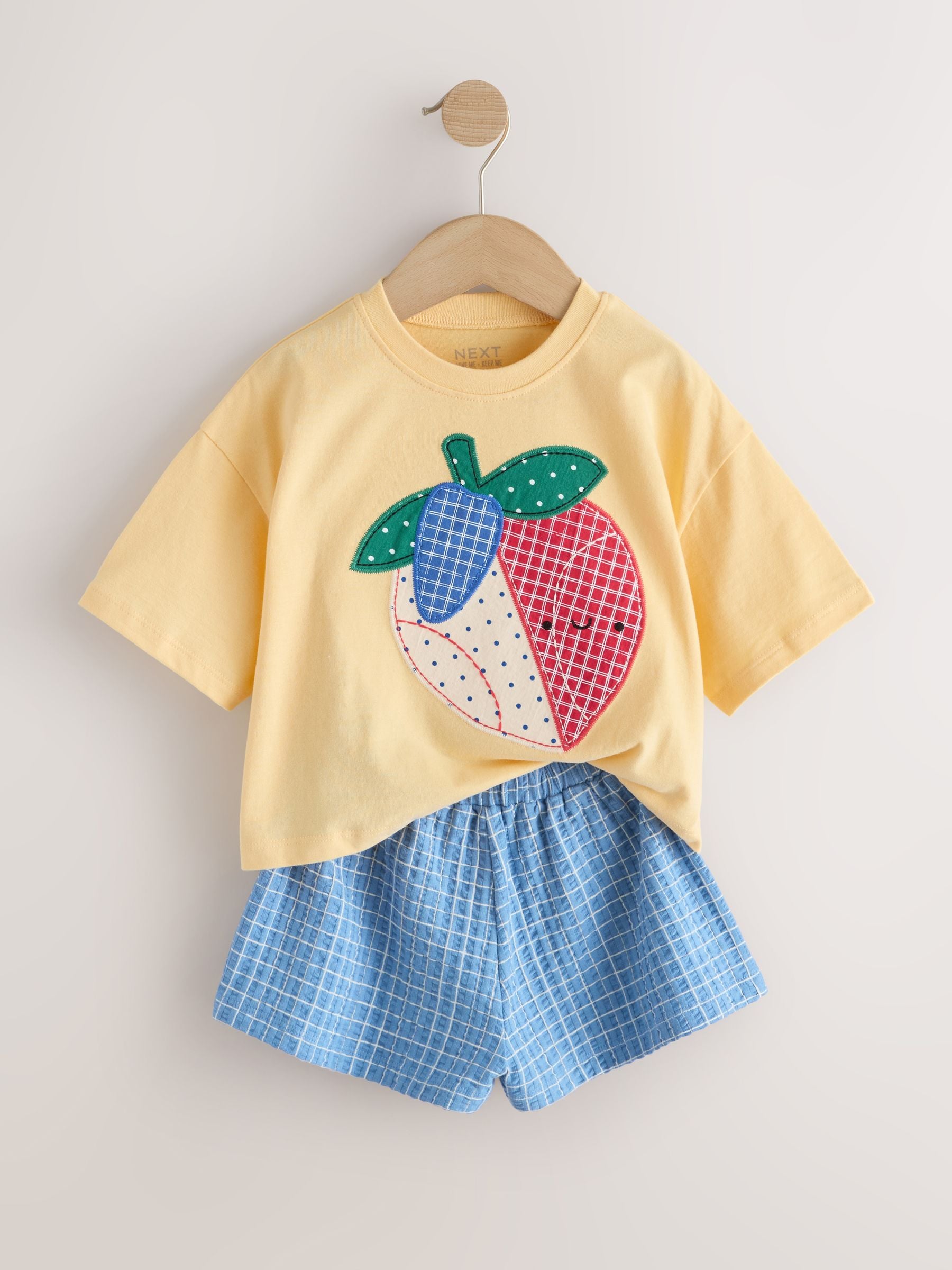 Yellow Strawberry T-Shirt And Shorts Set (3mths-7yrs) image 7