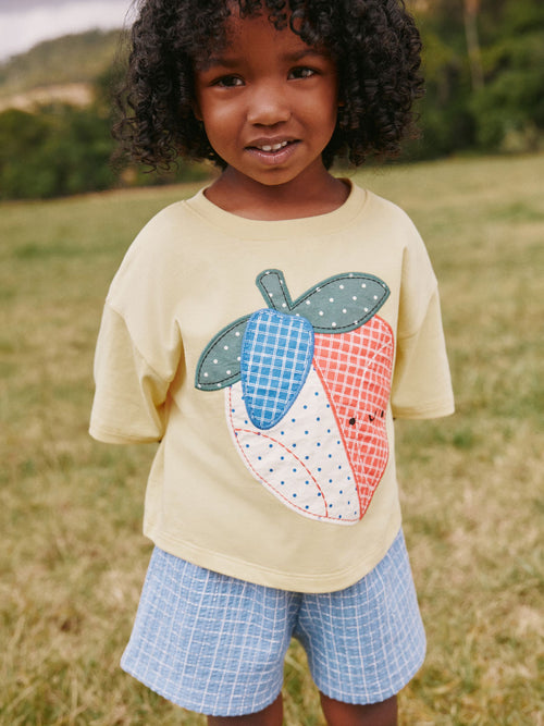 Dsiney Kidz - Yellow Strawberry T-Shirt And Shorts Set (3mths-7yrs) image 1