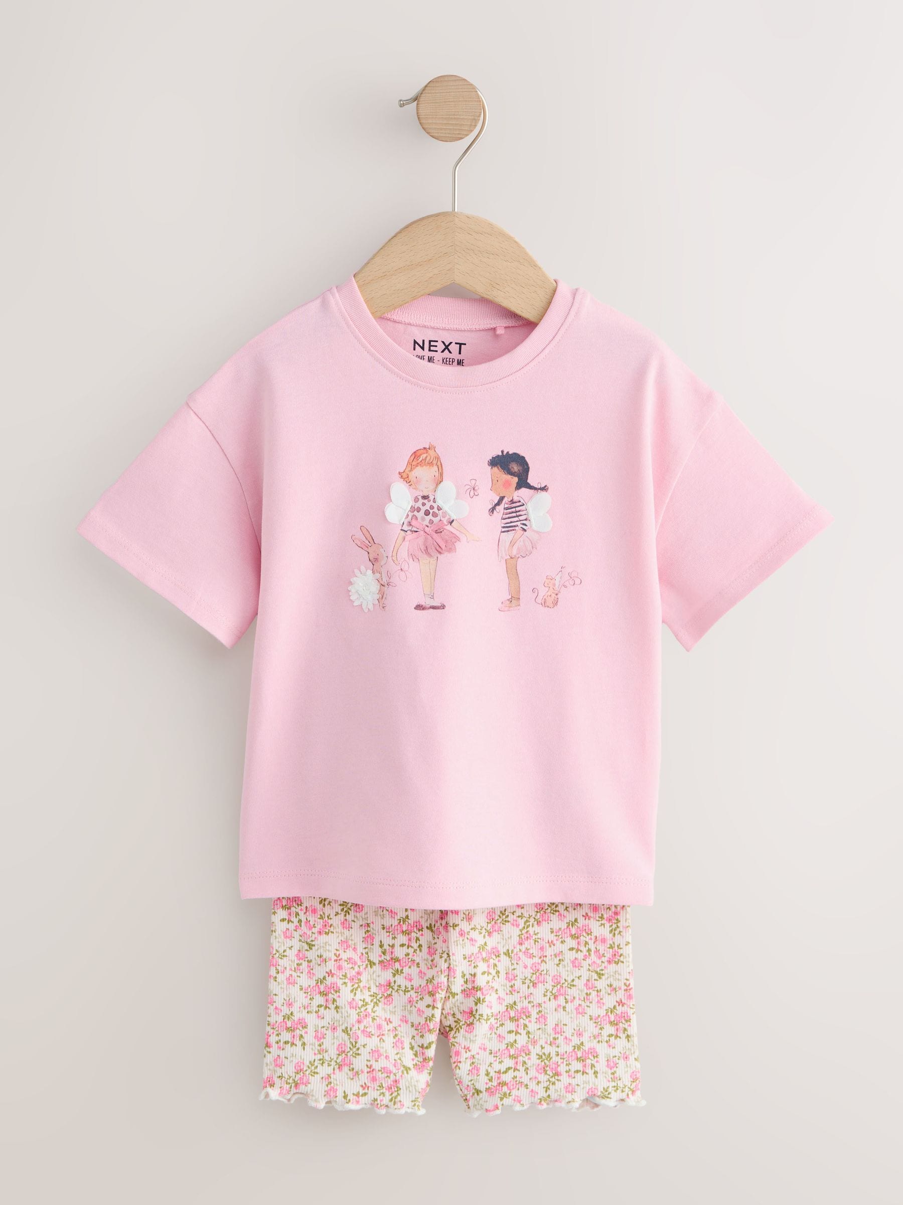 Pink Fairy T-Shirt and Cycle Shorts Set (3mths-7yrs) image 4