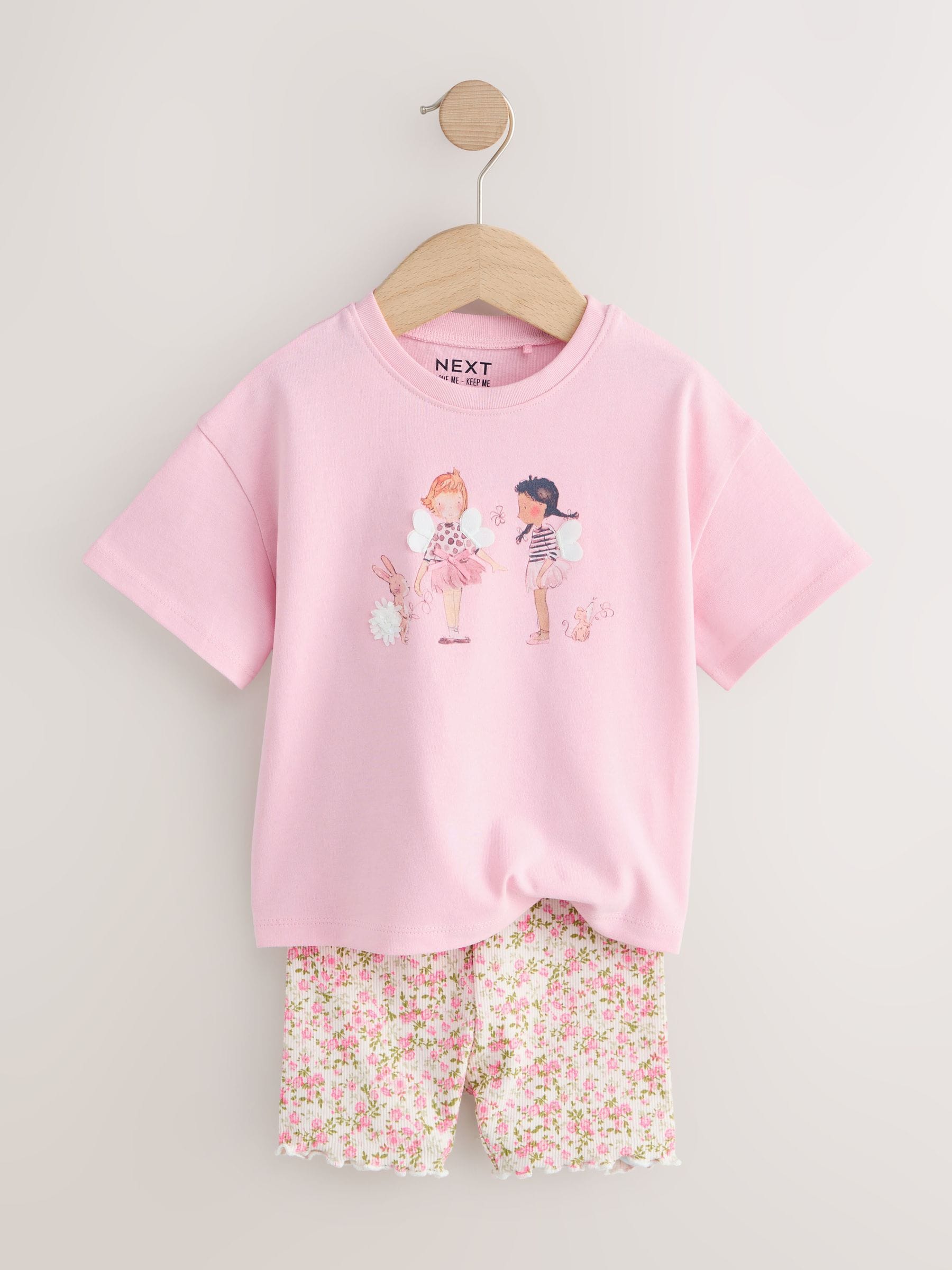 Pink Fairy T-Shirt and Cycle Shorts Set (3mths-7yrs) image 5