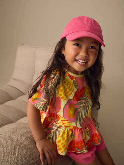 Pink Flowers Short Sleeve Top and Shorts Set (3mths-7yrs) image 3
