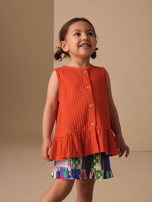 Red Peplum Vest and Shorts Set (3mths-7yrs) image 1
