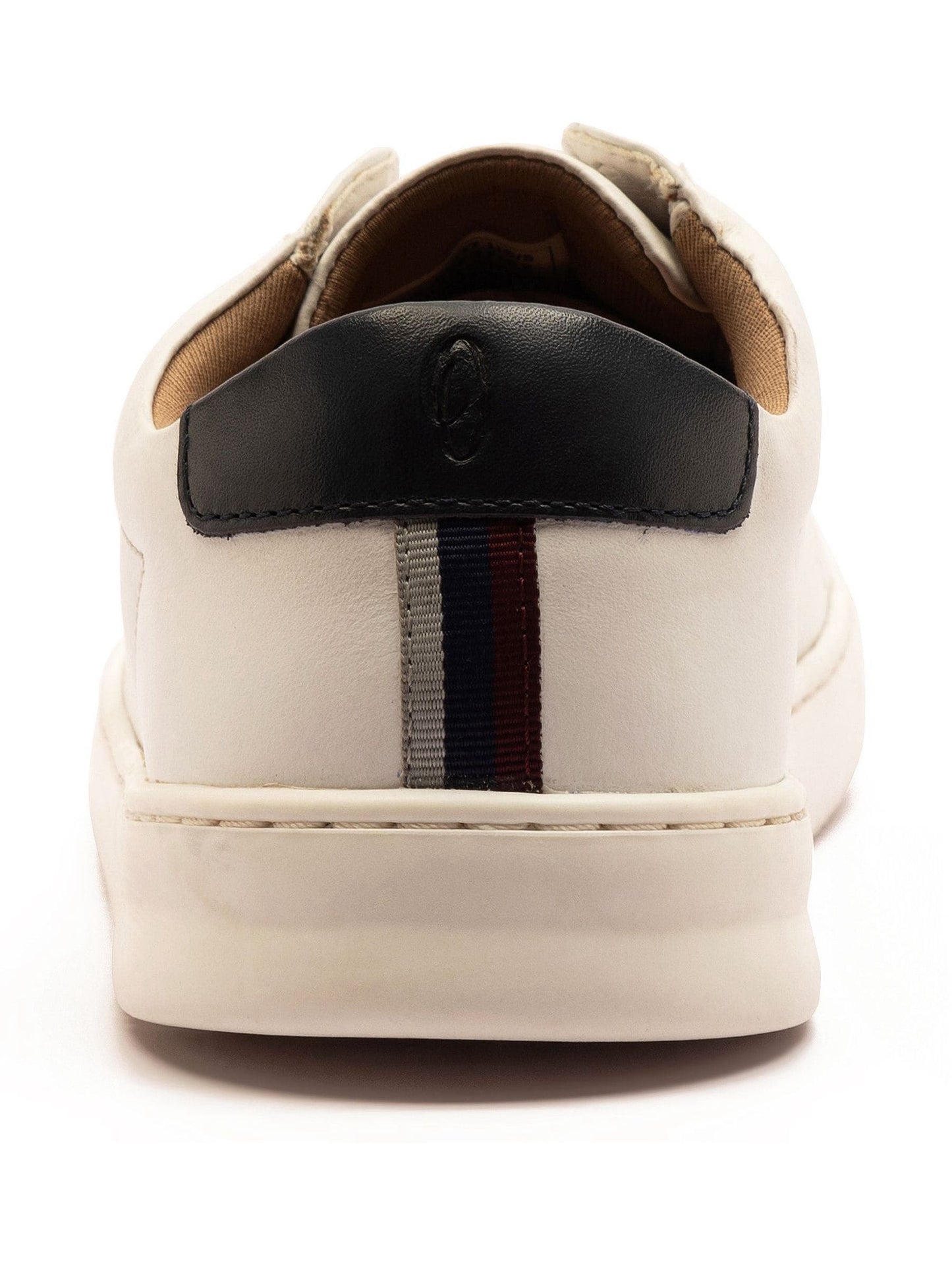 Off The Hook White Evers Leather Slip-On Trainers with Elastic Lacing image 5