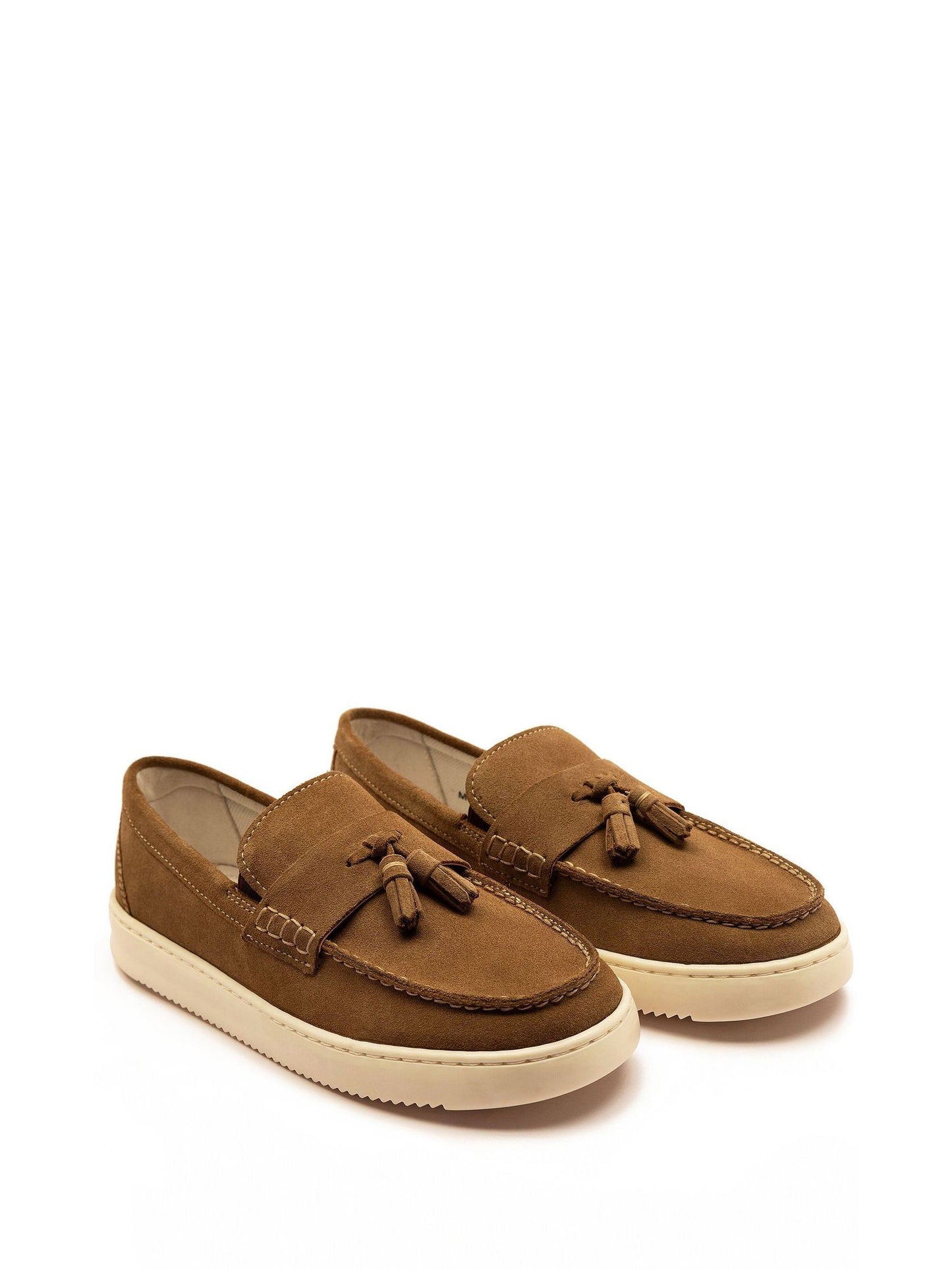 Off The Hook Brown Lomas Suede Leather Tassel Loafer Shoes image 2