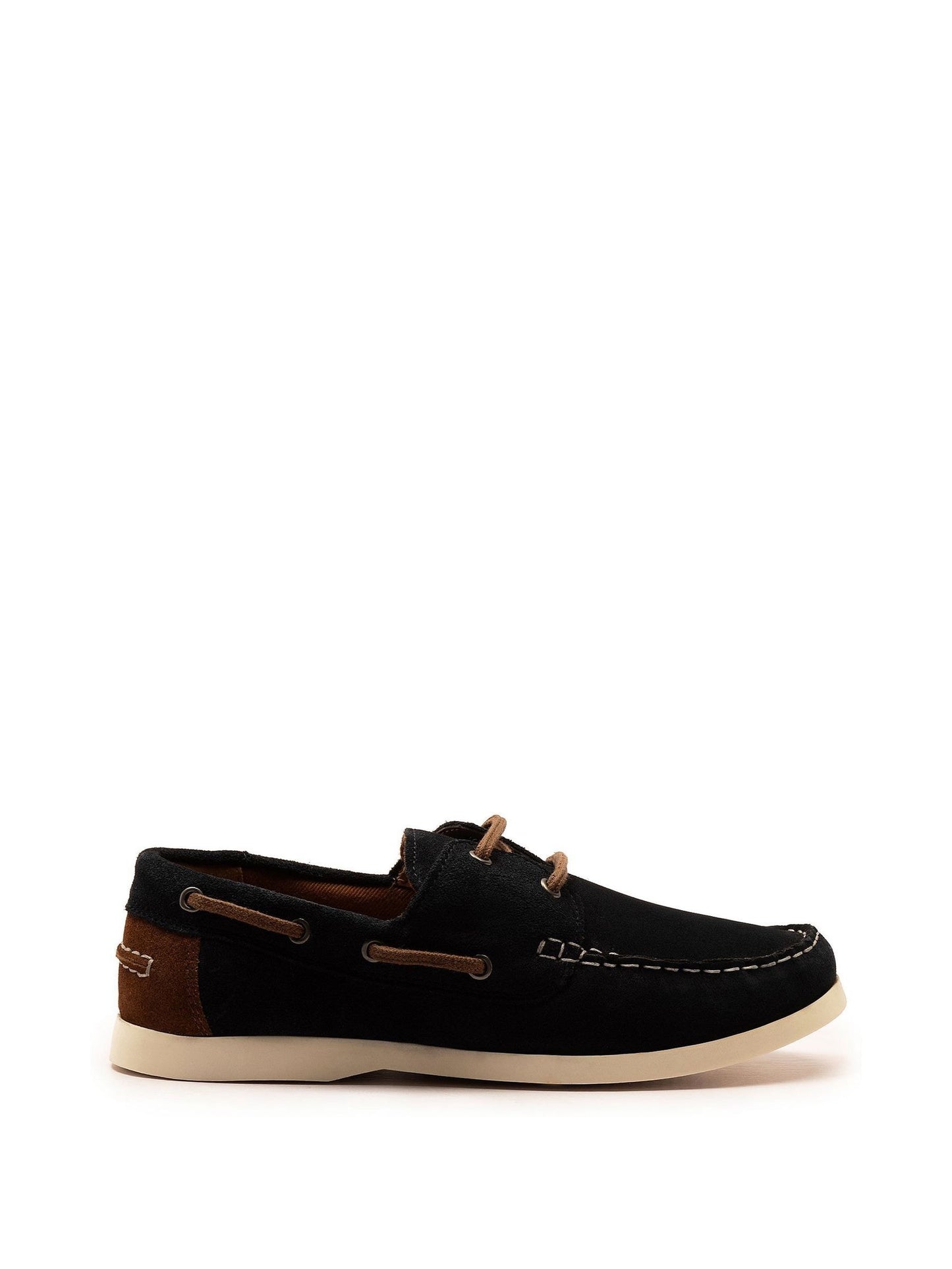Off The Hook Blue Sadler Suede Leather Lace-Up Boat Shoes image 1