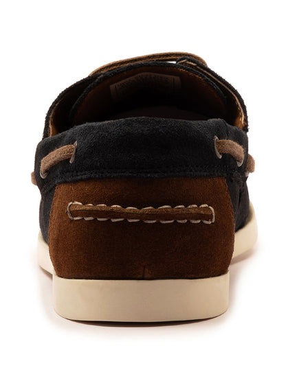 Off The Hook Blue Sadler Suede Leather Lace-Up Boat Shoes image 4