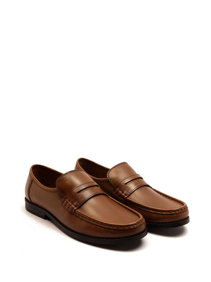 Off The Hook Brown Lakeland Leather Penny Loafers image 3