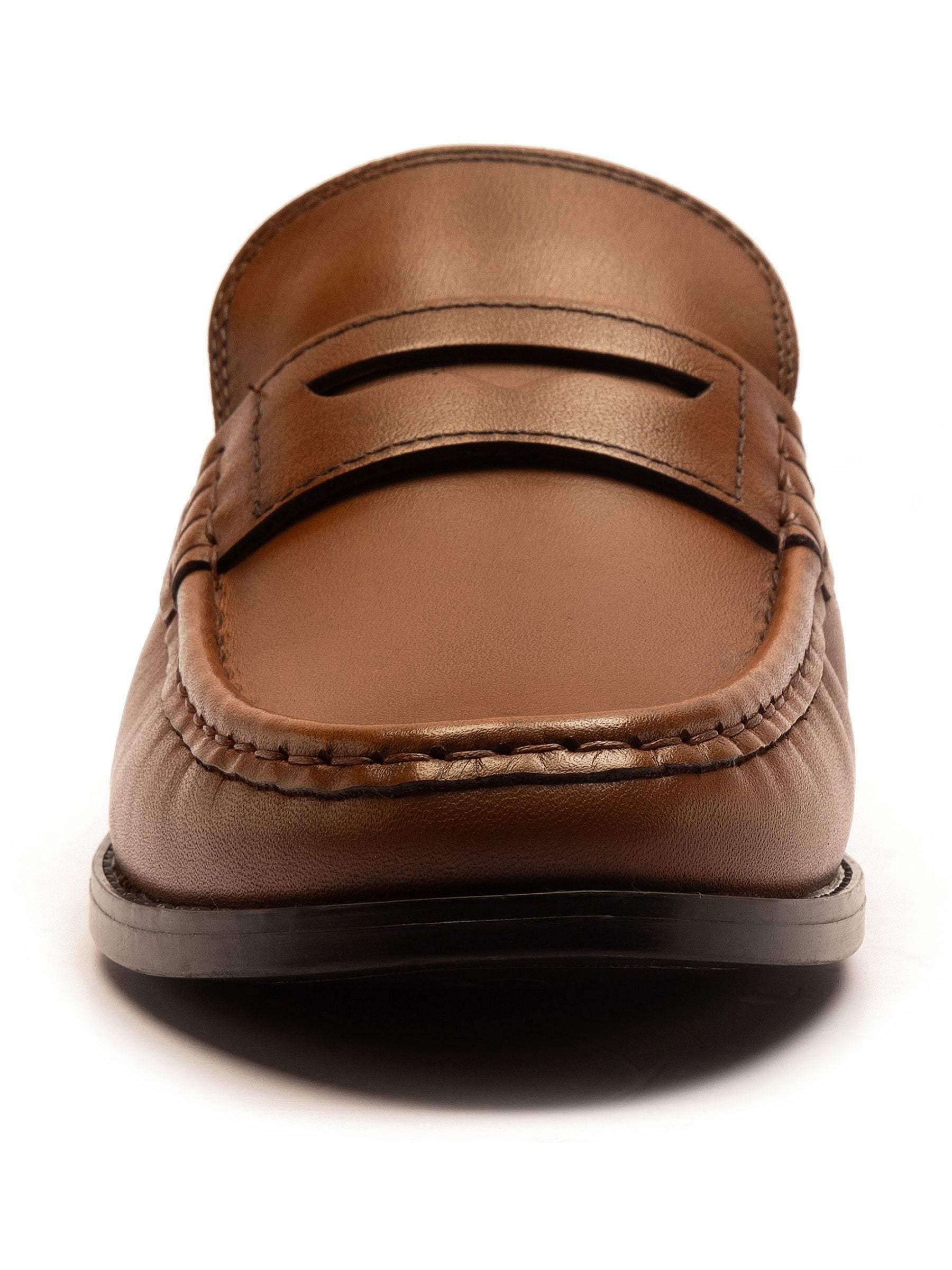 Off The Hook Brown Lakeland Leather Penny Loafers image 4