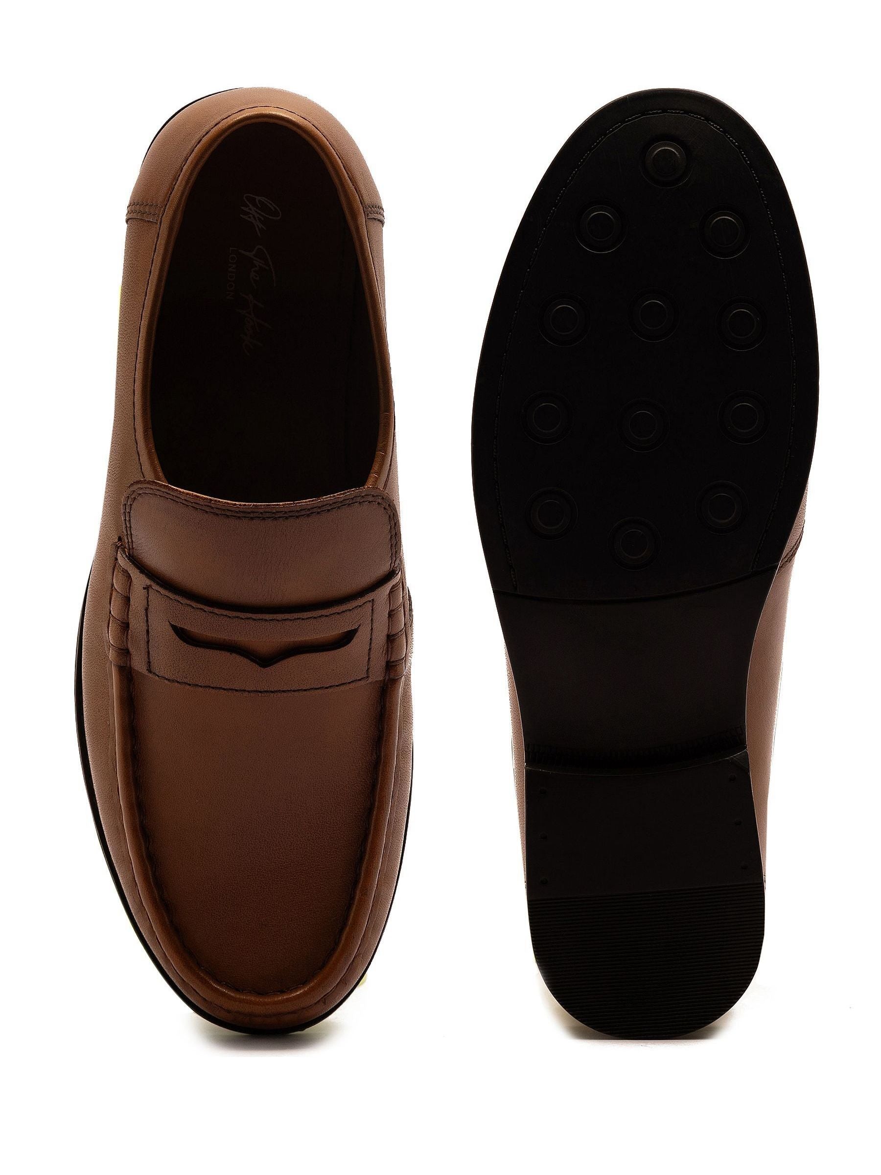 Off The Hook Brown Lakeland Leather Penny Loafers image 6