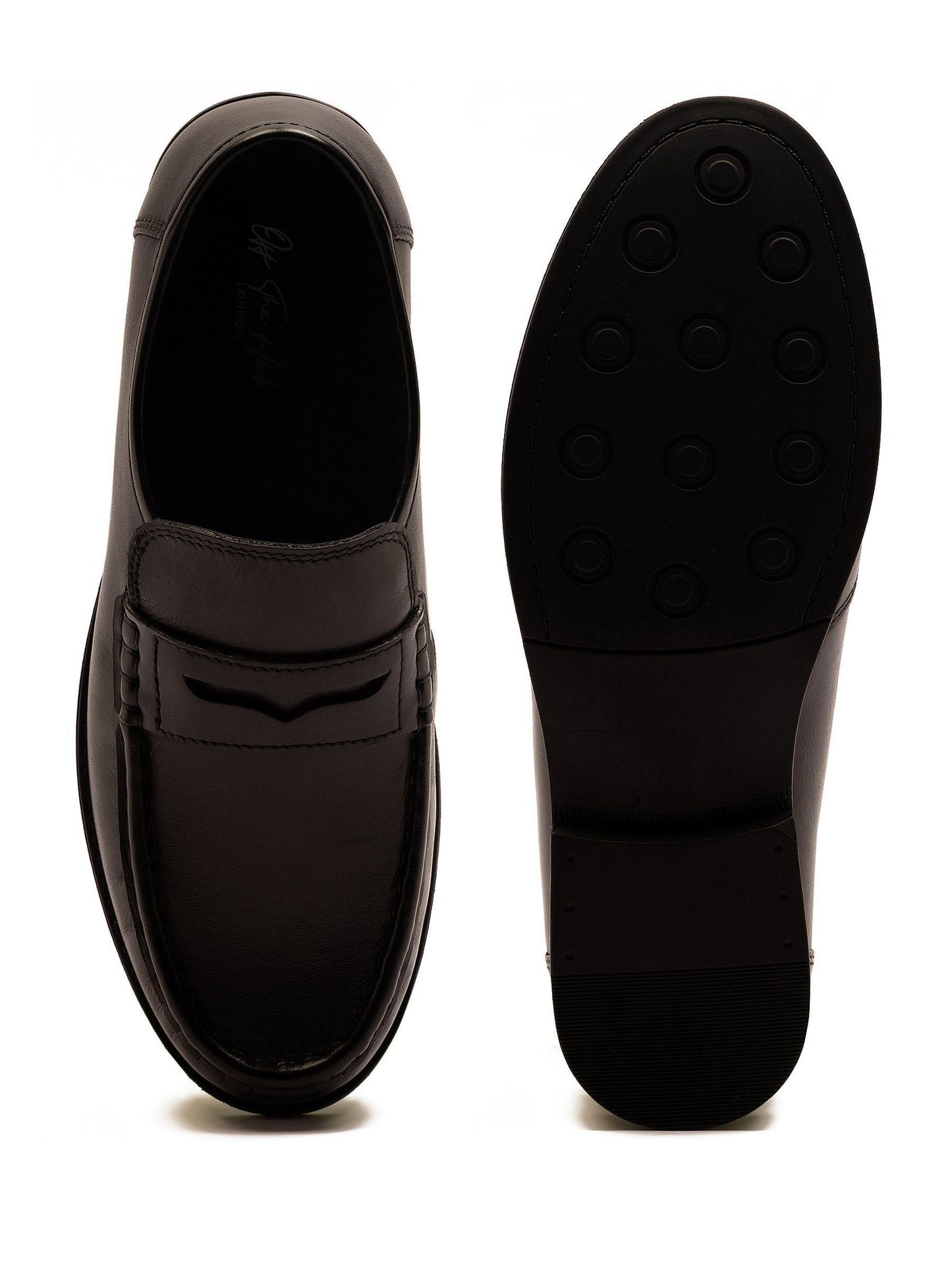 Off The Hook Black Lakeland Leather Penny Loafers image 6