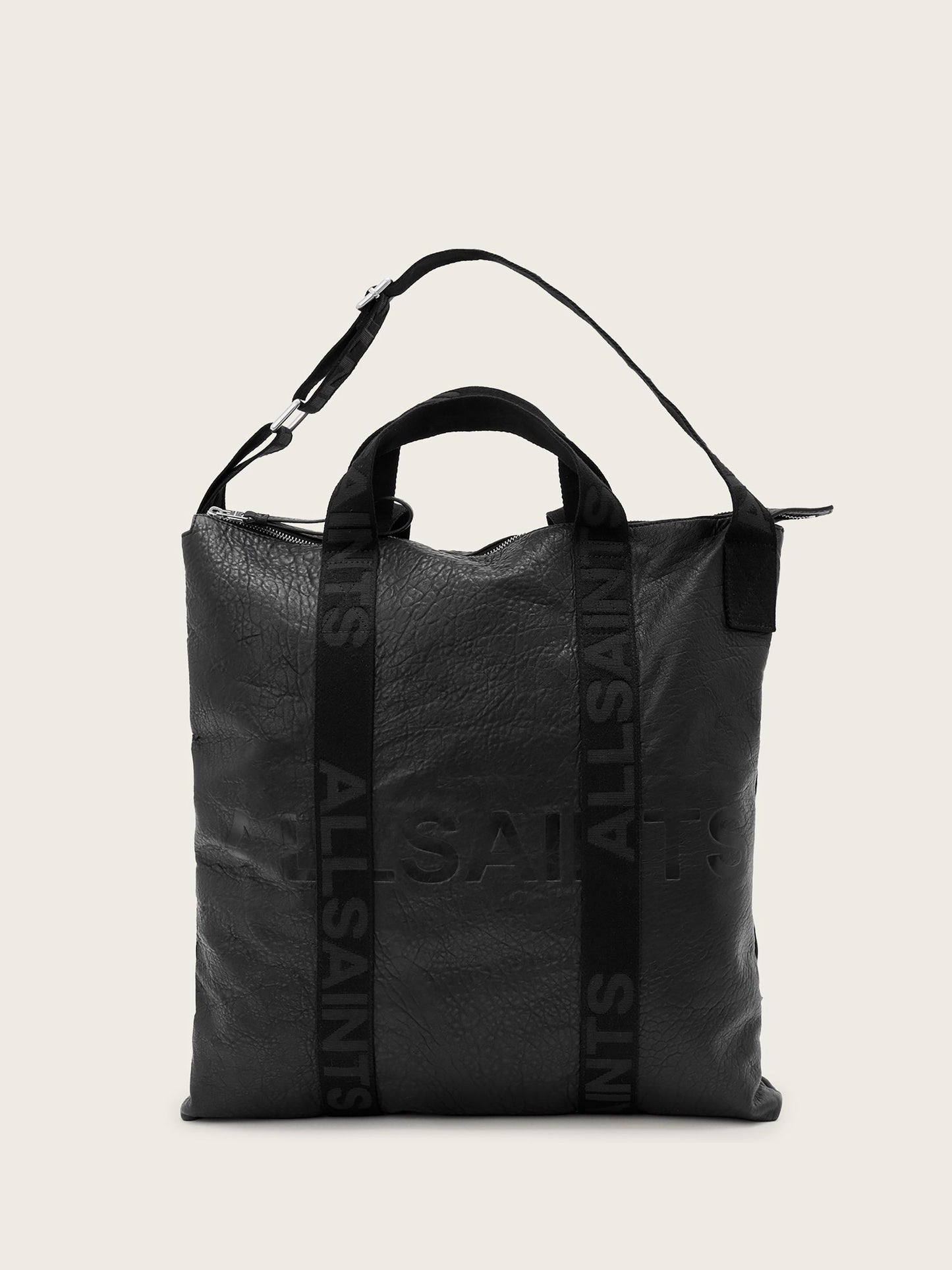 AllSaints Black Kei Leather Backpack image 1