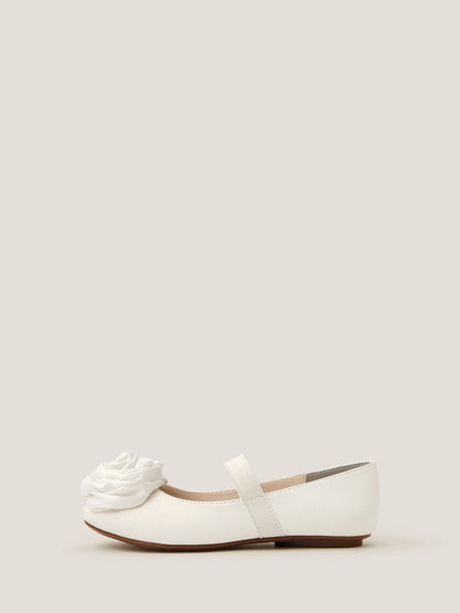 Monsoon Natural Rosette Strap Ballet Flats image 1