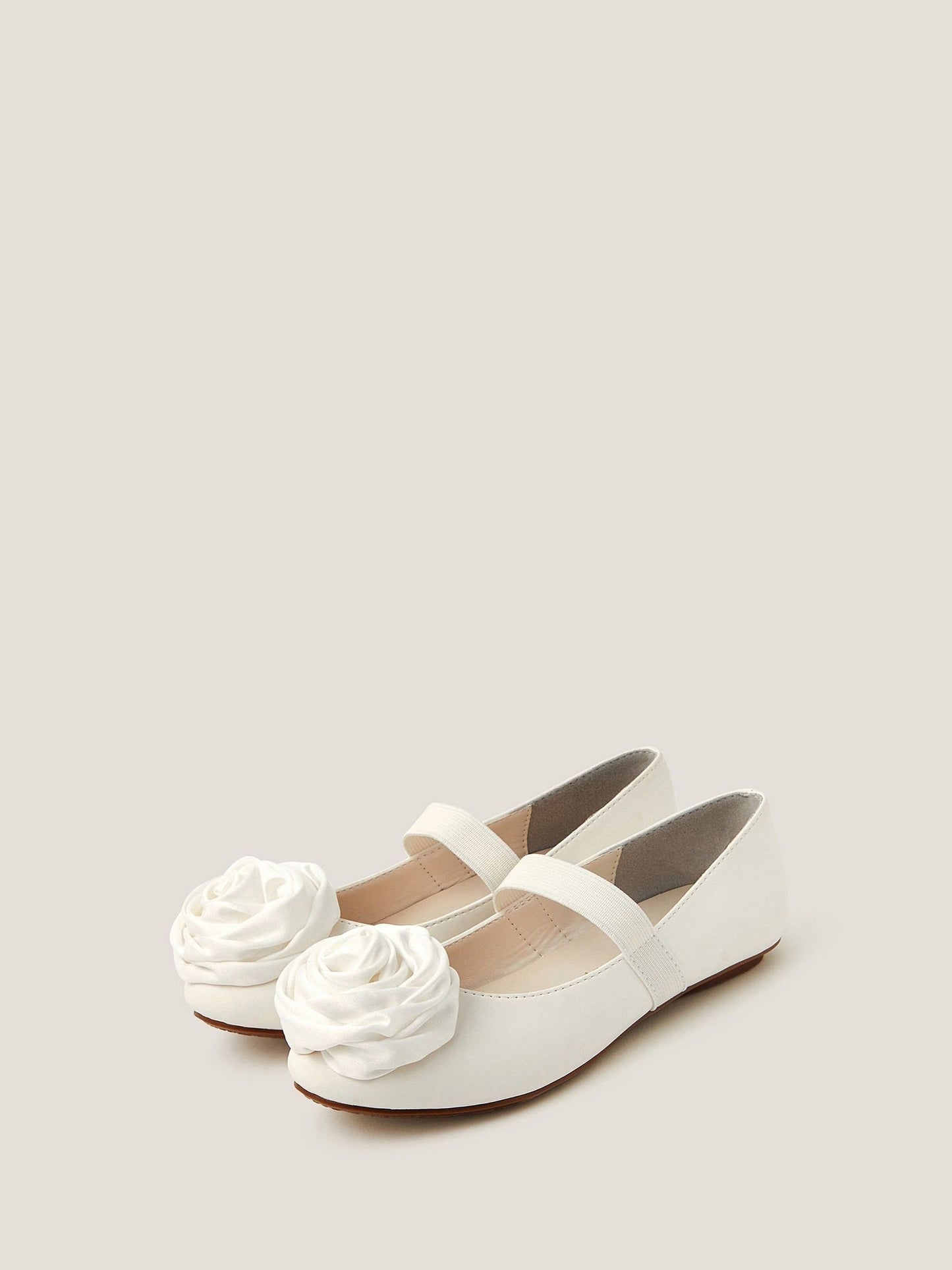 Monsoon Natural Rosette Strap Ballet Flats image 2