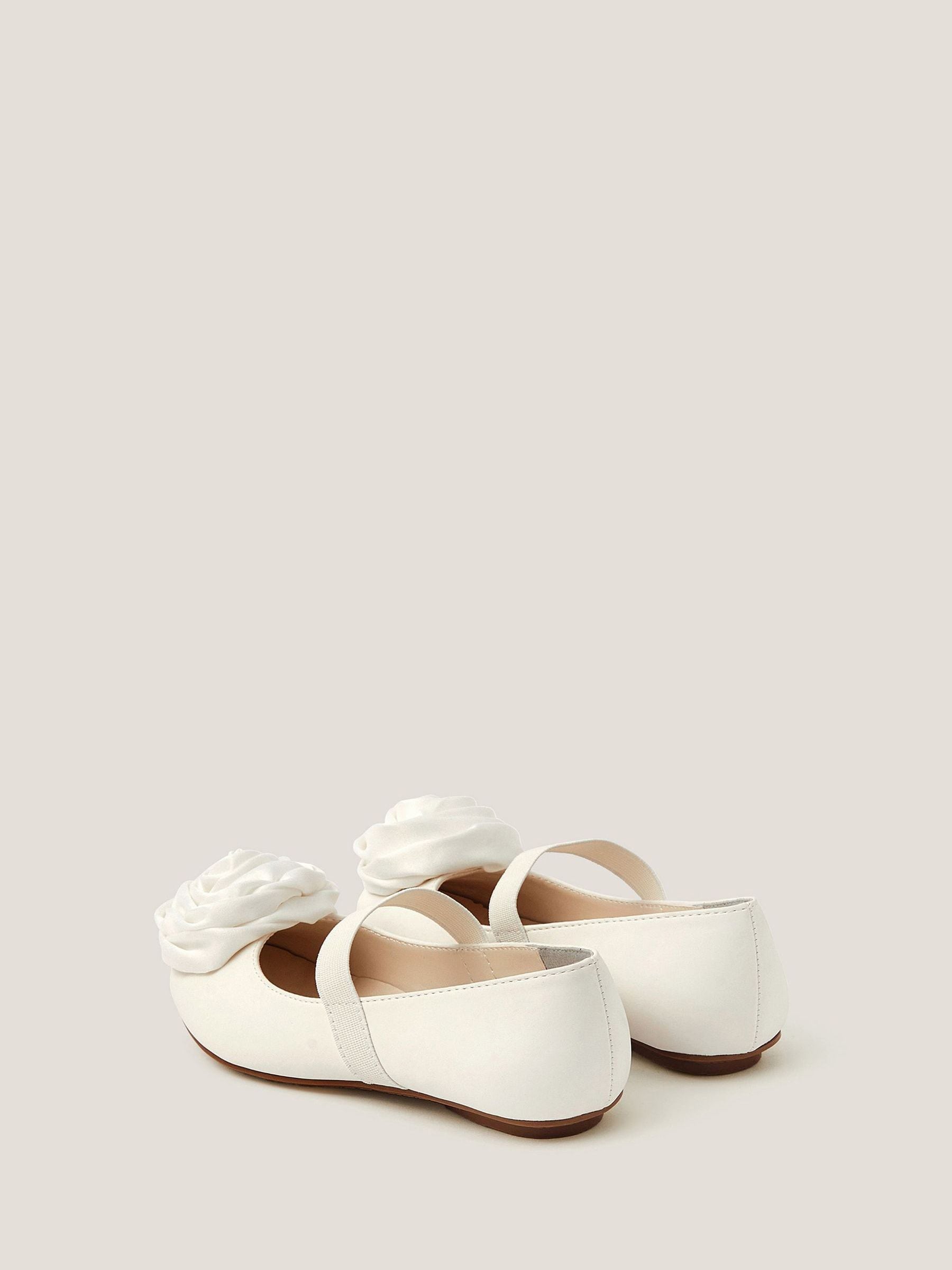 Monsoon Natural Rosette Strap Ballet Flats image 3