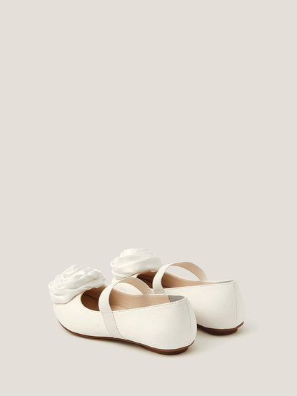Monsoon Natural Rosette Strap Ballet Flats image 3