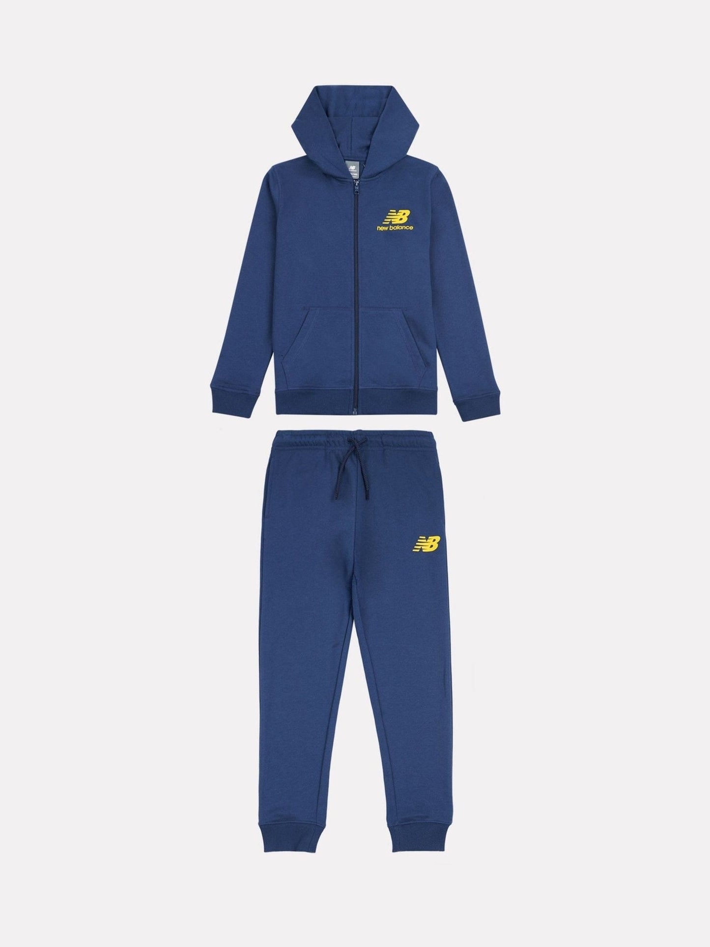 Dsiney Kidz - New Balance Blue French Terry Stacked Logo Zip Thru Hoodie & Joggers Set image 7