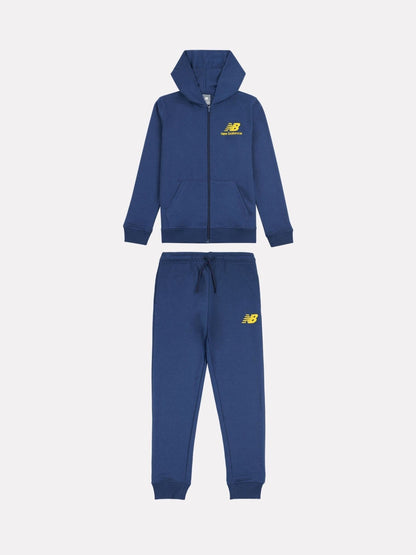 Dsiney Kidz - New Balance Blue French Terry Stacked Logo Zip Thru Hoodie & Joggers Set image 7