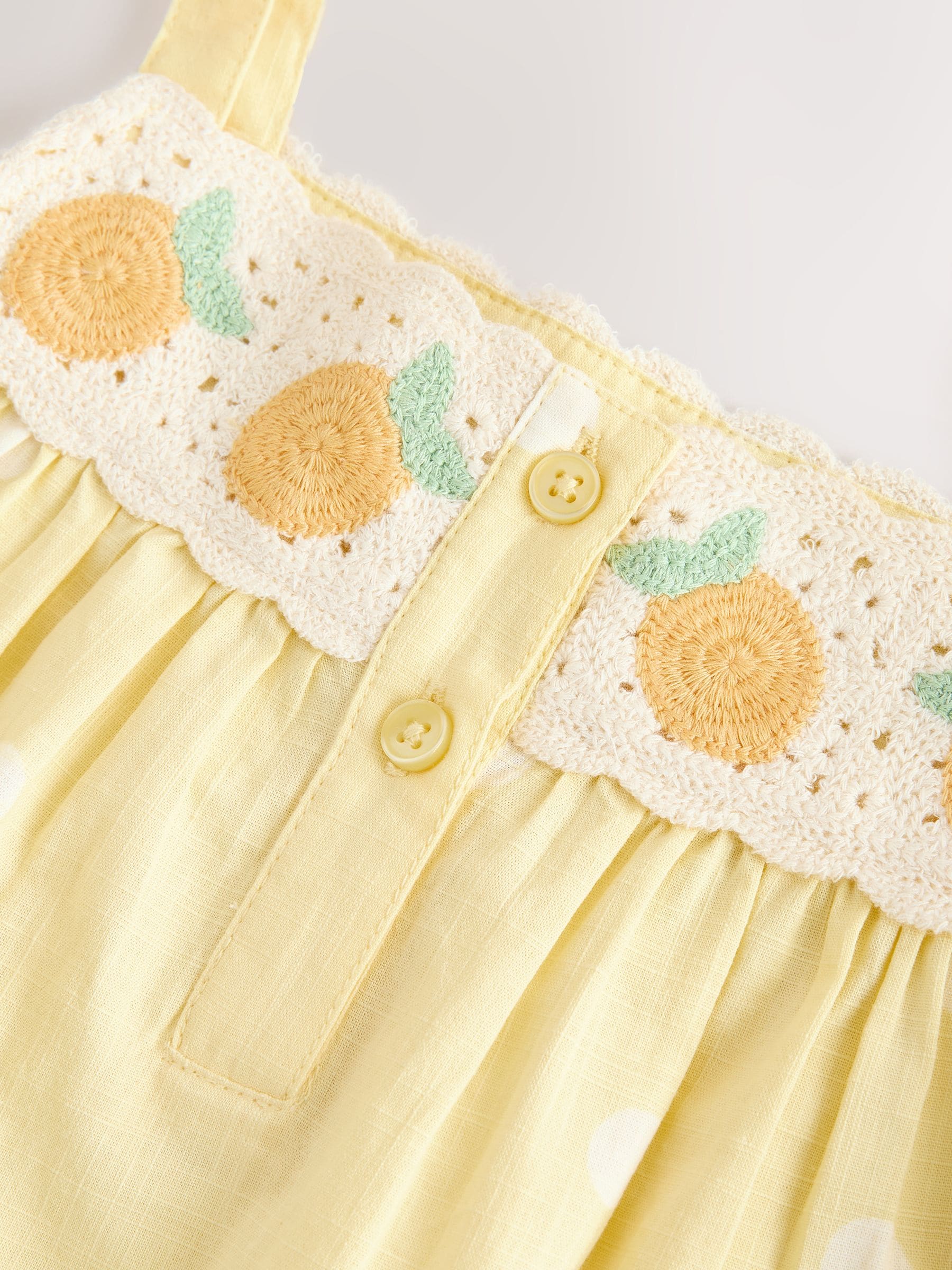Lemon Yellow Spot Crochet Top And Short Set (3mths-7yrs) image 7