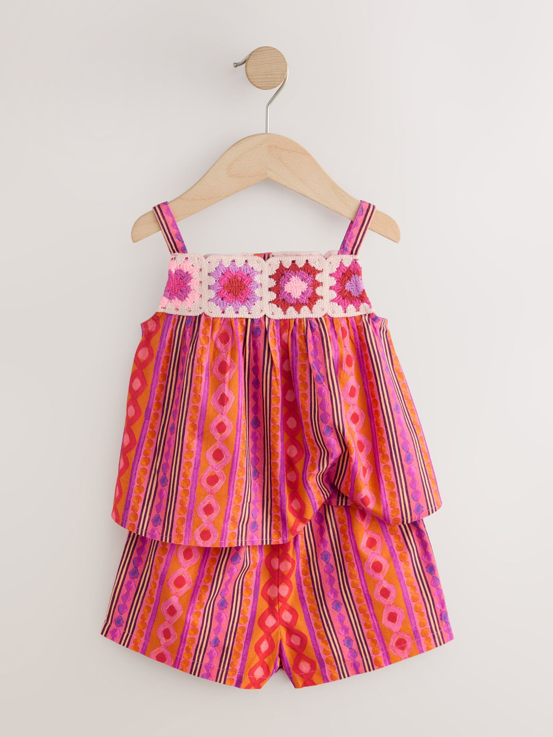 Multi Stripe Crochet Top And Short Set (3mths-7yrs) image 6