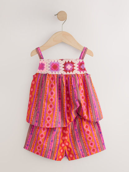 Multi Stripe Crochet Top And Short Set (3mths-7yrs) image 6